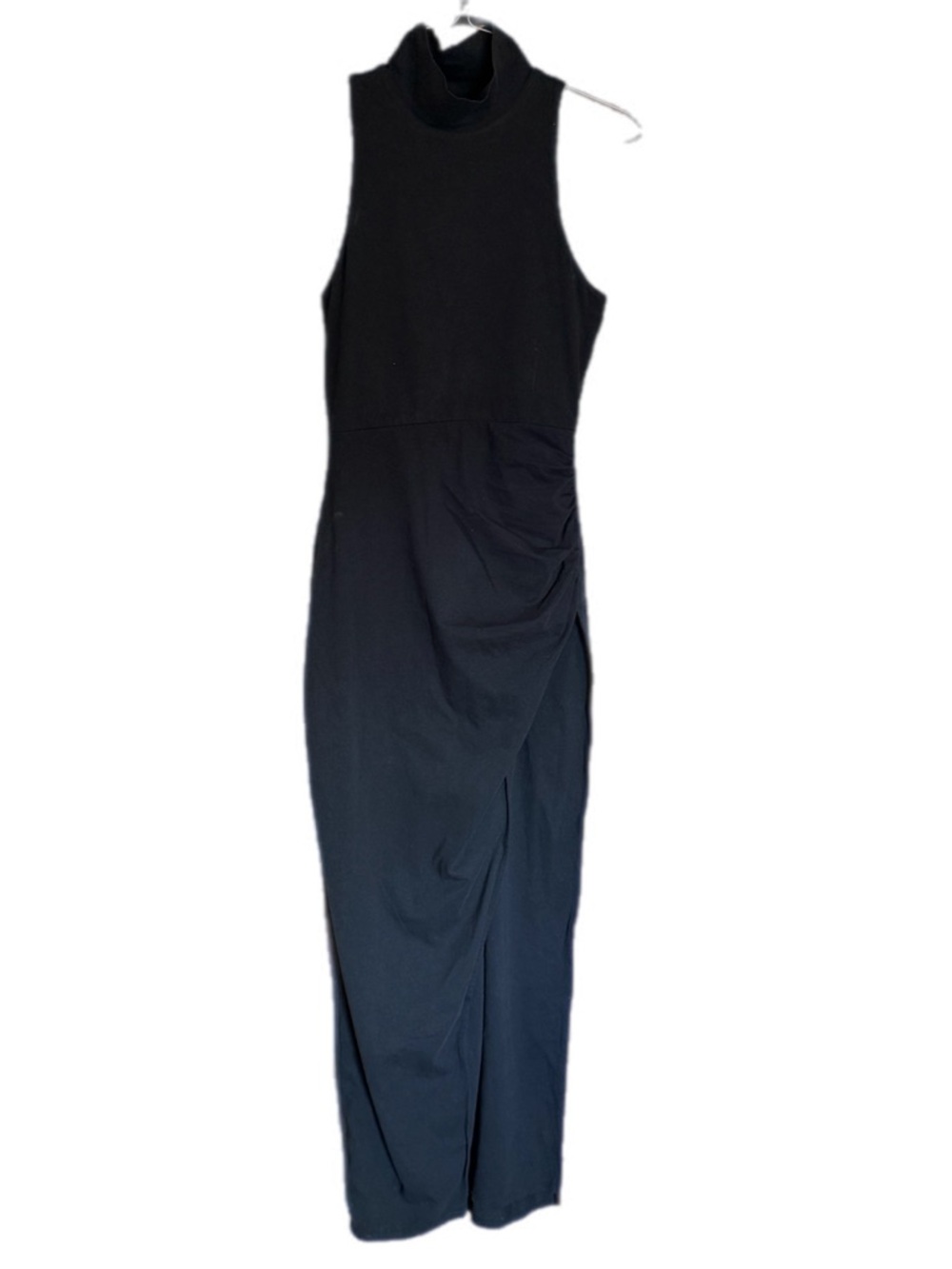 Superdown XS Sleek Black Sleeveless Turtleneck Maxi Dress